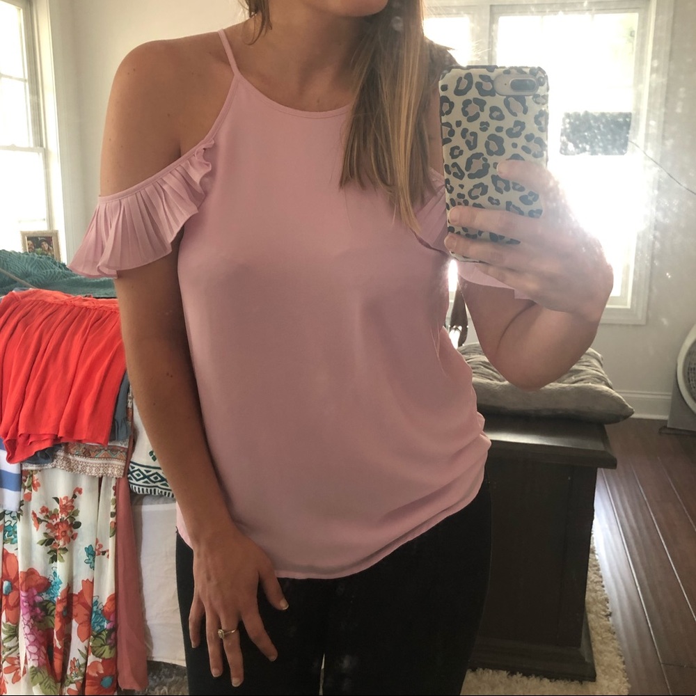 Oxford Sunday cold shoulder top size S like new